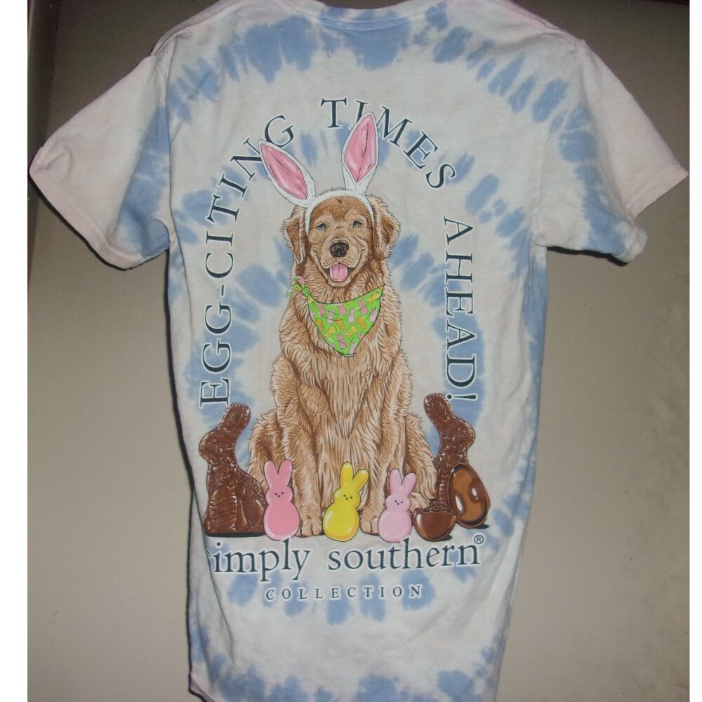 Simply Southern Egg Citing Times Ahead Shirt Womens Small
